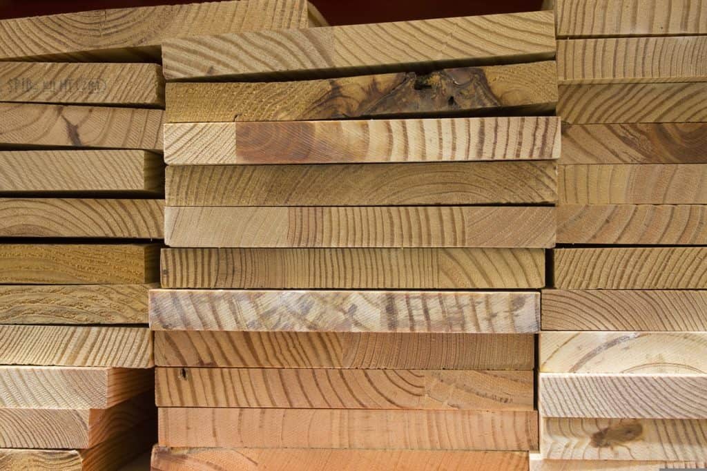Stacked Pine Wood Boards