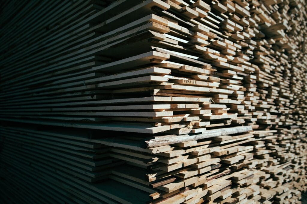 Storing Pine Lumber Using Stickers